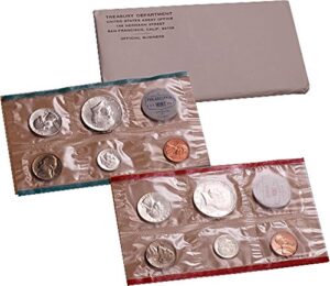 1964 p, d u.s. mint - 10 coin uncirculated set with original government packaging uncirculated
