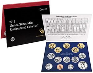 2012 p, d u.s. mint - 28 coin uncirculated set with coa uncirculated