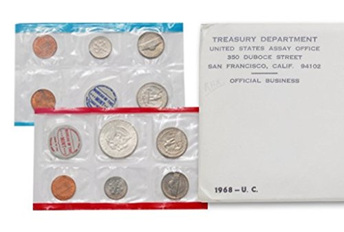 1968 P, D U.S. Mint - 10 Coin Uncirculated Set with Original Government Packaging Uncirculated