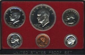 1975 s clad proof 6 coin set in original government packaging proof