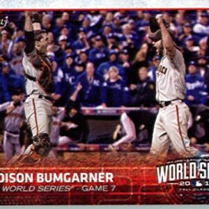 San Francisco Giants 2015 Topps MLB Baseball Regular Issue Complete Mint 33 Card Team Set with 2014 World Series Highlights, Buster Posey, Madison Bumgarner Plus