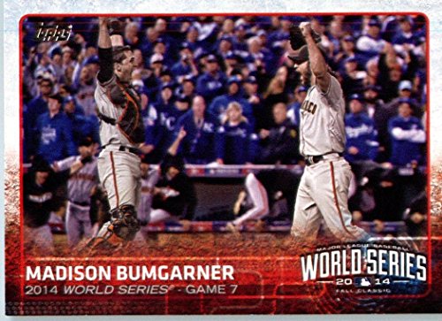 San Francisco Giants 2015 Topps MLB Baseball Regular Issue Complete Mint 33 Card Team Set with 2014 World Series Highlights, Buster Posey, Madison Bumgarner Plus