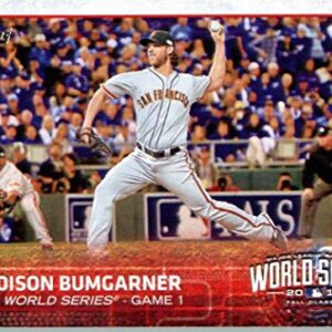 San Francisco Giants 2015 Topps MLB Baseball Regular Issue Complete Mint 33 Card Team Set with 2014 World Series Highlights, Buster Posey, Madison Bumgarner Plus