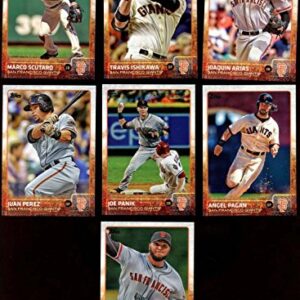 San Francisco Giants 2015 Topps MLB Baseball Regular Issue Complete Mint 33 Card Team Set with 2014 World Series Highlights, Buster Posey, Madison Bumgarner Plus