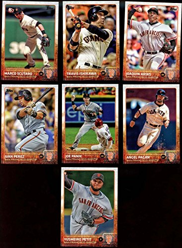 San Francisco Giants 2015 Topps MLB Baseball Regular Issue Complete Mint 33 Card Team Set with 2014 World Series Highlights, Buster Posey, Madison Bumgarner Plus