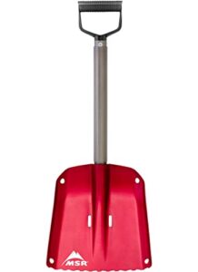 msr operator d-handle snow shovel red