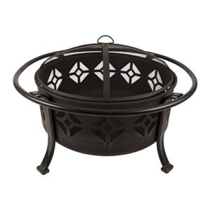 Pleasant Hearth Sunderland Deep Round Bowl Fire Pit, 36-Inch