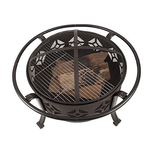 Pleasant Hearth Sunderland Deep Round Bowl Fire Pit, 36-Inch