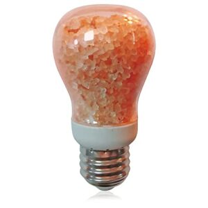 himalayan glow h1651b natural salt bulb, night light, amber orange, 7 watts