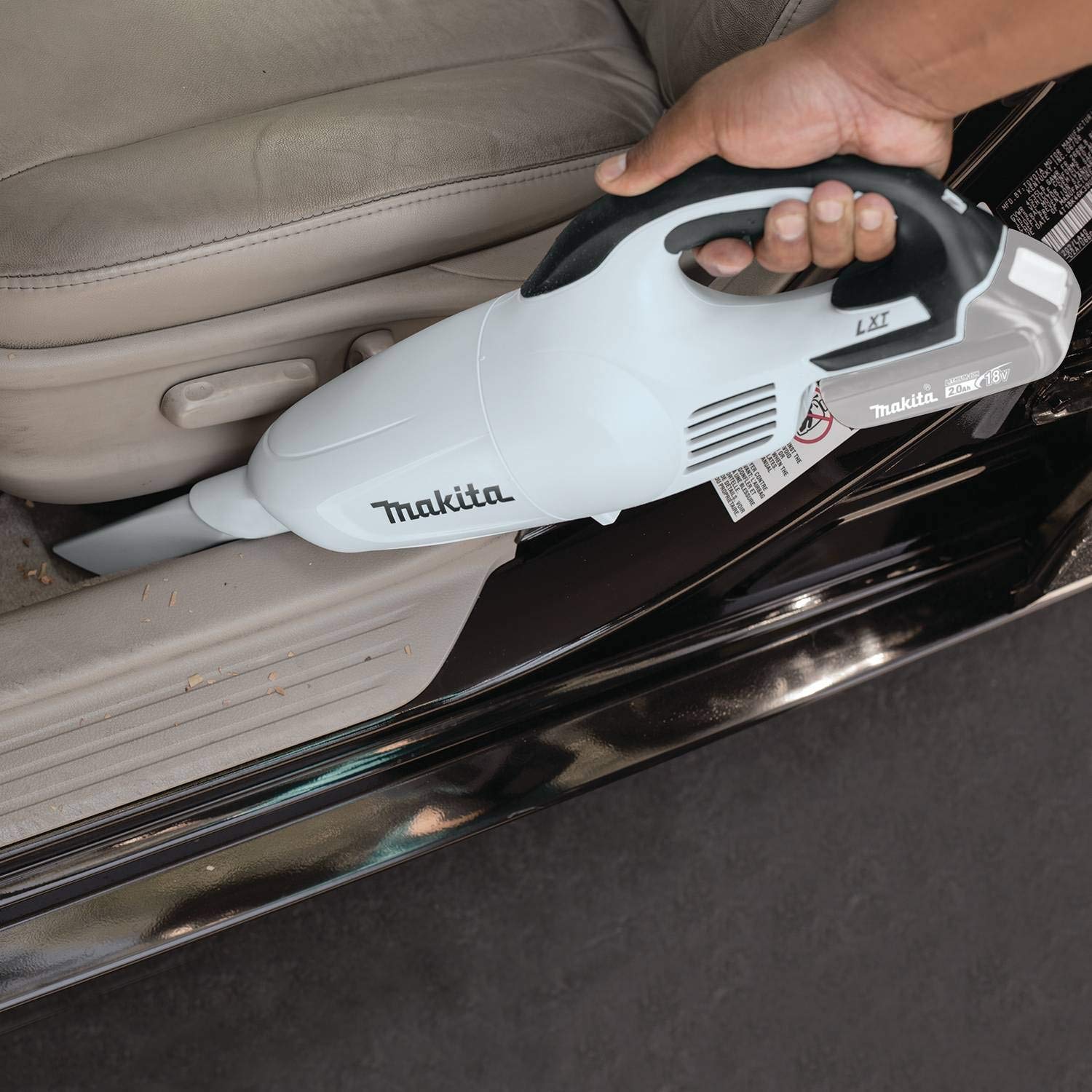 Makita XLC02ZW 18V LXT Lithium-Ion Compact Cordless Vacuum, Tool Only, White