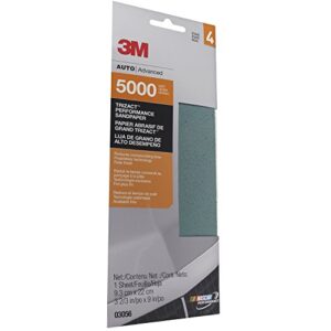 3m (3056) trizact 3-2/3" x 9" 5000 grit performance sandpaper
