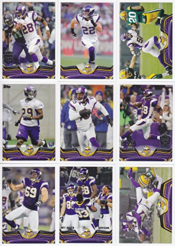 Minnesota Vikings 2013 Topps NFL Football Complete Regular Issue 14 Card Team Set with Adrian Peterson, Cordarrelle Patterson Rookie Plus