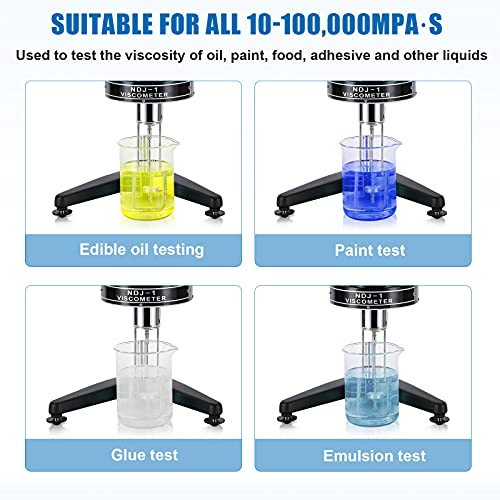 BAOSHISHAN Rotary Viscometer Viscosity Tester 10-100,000mPa·s Fluidimeter Meter Newton Liquid Viscometer (NDJ-1)