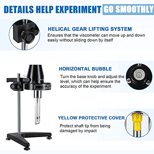 BAOSHISHAN Rotary Viscometer Viscosity Tester 10-100,000mPa·s Fluidimeter Meter Newton Liquid Viscometer (NDJ-1)