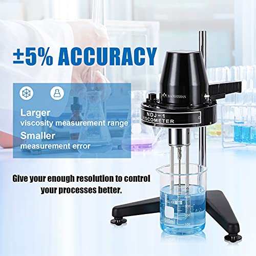 BAOSHISHAN Rotary Viscometer Viscosity Tester 10-100,000mPa·s Fluidimeter Meter Newton Liquid Viscometer (NDJ-1)