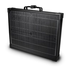 nature power 55702 120w portable briefcase solar panel, black