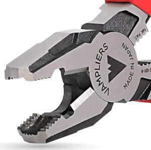 vampliers 8" pro linesman screw removal pliers. professional grade combination pliers. heavy duty screw extracting tool. remove any damaged/specialty screws & fasteners. made in japan: vt-001-8