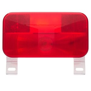 Lumitronics Red Surface Mount Light - License Bracket and License Light - Stop/Turn/Tail for RV, Trailer, Camper, 5th Wheel, Motorhome (White)