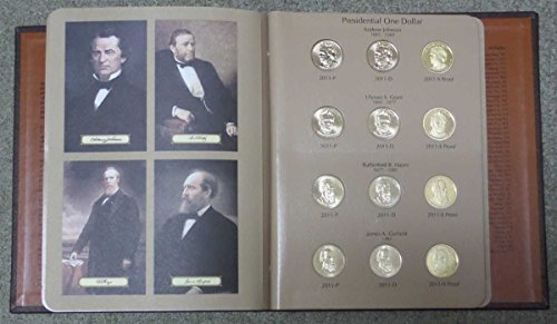 2007 P, D, S Set 2007-2011 P,D,S 60 Coin Presidential Dollar Set in Bookshelf Dollar Album #8184 Proof