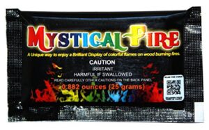 mystical fire flame colorant vibrant long-lasting pulsating flame color changer for indoor or outdoor use 0.882 oz. packets 50-count box