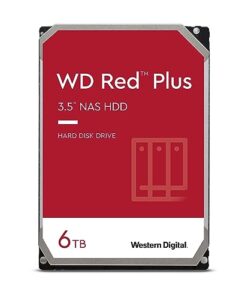 western digital 6tb wd red plus nas internal hard drive hdd - 5400 rpm, sata 6 gb/s, cmr, 64 mb cache, 3.5" - wd60efrx