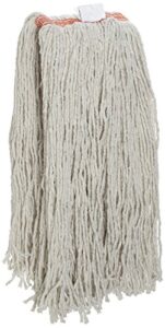 rubbermaid commercial products premium cut-end cotton mop, 32-ounce, 1-inch headband, heavy duty wet mop for floor cleaning office/school/stadium/bathroom, pack of 12
