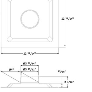 POWERTEC 70131 12-Inch Table Saw Dust Hood