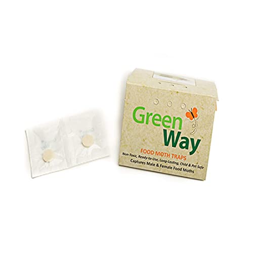 Greenway Food Moth Traps (2 Traps) - Pantry Moth Trap - Alternative to Naphthalene Balls and Moth Balls - Pheromone Attractant