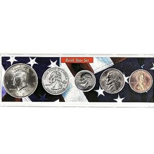 2002-5 Coin Birth Year Set in American Flag Holder Collection Seller Uncirculated