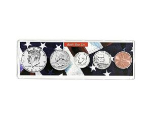 2011-5 coin birth year set in american flag holder collection seller uncirculated