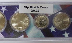 2011-5 Coin Birth Year Set in American Flag Holder Collection Seller Uncirculated