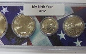 2012 - 5 Coin Birth Year Set in American Flag Holder Uncirculated