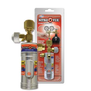 Uniweld NV1 Nitro Vue Flow Indicator with 1/4" Flare Fittings Single-Gas Flowmeter, Regular, Silver