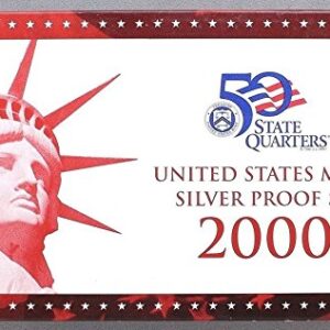 2000 S U.S. Mint 10-coin Silver Proof Set - OGP box & COA Proof