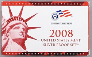 2008 s u.s. mint 14-coin silver proof set - ogp box & coa proof