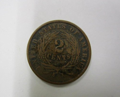 1865 No Mint Mark Circulated Two Cent Piece Civil War Era Two-Cent Seller Good