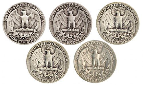 Count of 5-90% Silver Washington Quarters Fine