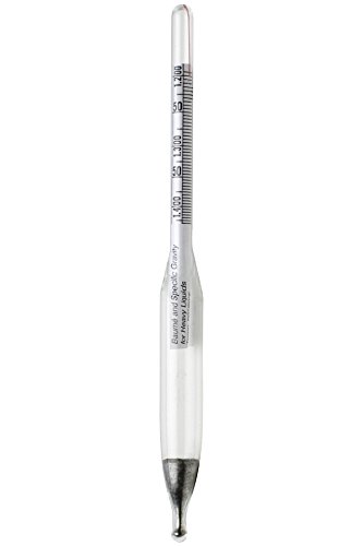 SP Bel-Art, H-B DURAC 1.000/1.400 Specific Gravity and 0/41 Degree Baume Dual Scale Hydrometer for Liquids Heavier Than Water (B61806-0600)