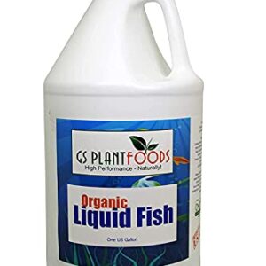 Organic Hydrolyzed Liquid Fish Fertilizer by GS Plant Foods (1 Gallon)