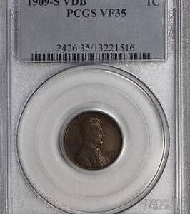 1909 S VDB Lincoln Wheat Cent VF35 PCGS US Mint Coin