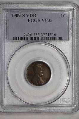 1909 S VDB Lincoln Wheat Cent VF35 PCGS US Mint Coin