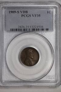 1909 S VDB Lincoln Wheat Cent VF35 PCGS US Mint Coin