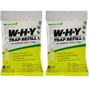rescue! non-toxic wasp, hornet, yellowjacket trap (why trap) attractant refill - 2 week refill - 2 pack
