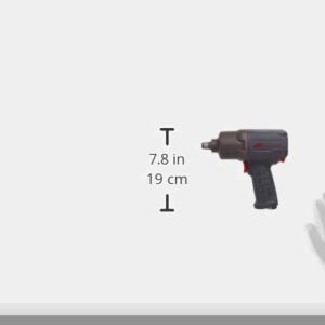 Ingersoll Rand 2235TiMAX 1/2” Drive Air Impact Wrench – Lightweight 4.6 lb Design, Powerful Torque Output Up to 1,350 ft-lbs, Titanium Hammer Case, Max Control, Gray