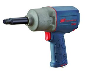 ingersoll rand 22235qtimax-2 1/2” drive air impact wrench with 2" extended anvil and quiet technology, 1,300 ft/lbs powerful torque output, lightweight, titanium hammer case, gray