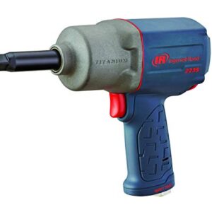 Ingersoll Rand 22235QTiMAX-2 1/2” Drive Air Impact Wrench with 2" Extended Anvil and Quiet Technology, 1,300 ft/lbs Powerful Torque Output, Lightweight, Titanium Hammer Case, Gray