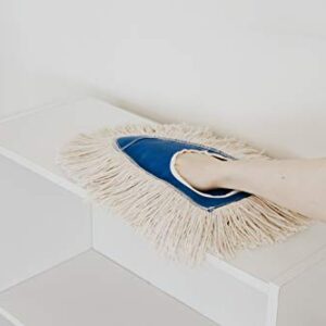 Fuller Brush Dry Mop - Commercial Floor Dusting & Mopping Cleaner - Washable Head For Drying & Dusting Kitchen & Bathroom Floors