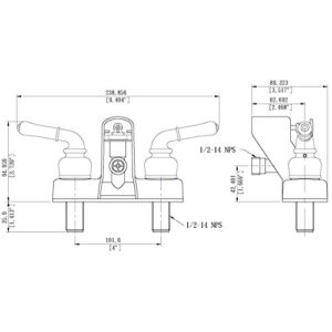 Builders Shoppe 3210BZ/4120BZ RV/Motorhome Replacement Non-Metallic Two Handle Tub Shower Faucet Valve Diverter with Matching Hand Held Shower Set Brushed Bronze Finish