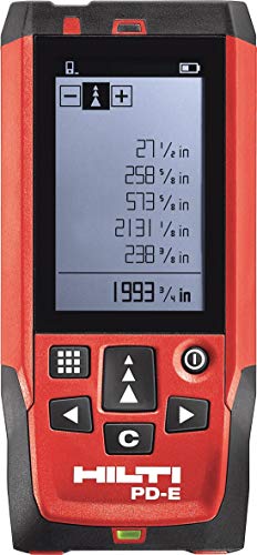 Hilti 2062051 PD-E Laser (1 mW, 635 nm, Class 2, Class II )Range Meter with Soft Case