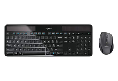 Logitech MK750 Wireless Solar Keyboard and Wireless Marathon Mouse Combo for PC